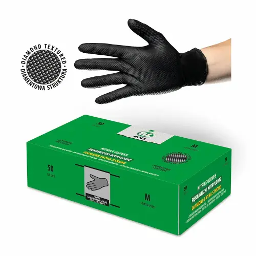 Nitrila cimdi bez pūdera BOLL 003557 izmērs XL 50 gab.