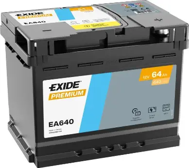 Akumulators Exide EA640 64Ah, 640A, (- +) 242x175x190