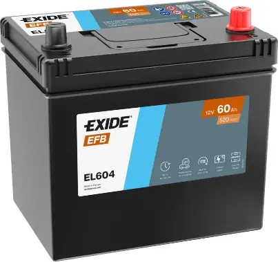 Akumulators EFB Exide EL604 60Ah, 520A, 12V (- +) 230x173x222