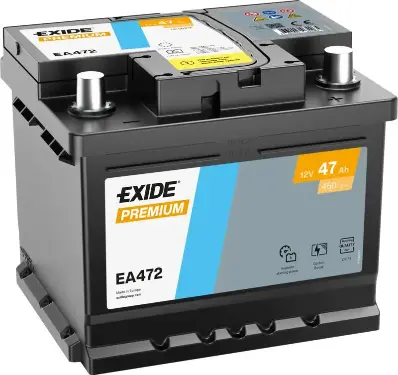 Akumulators Exide EA472 47Ah, 450A, (- +) 207x175x175
