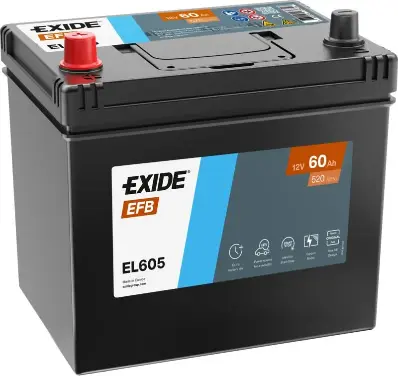 Akumulators EFB Exide EL605 60Ah, 520A,12V (+ -) 232x173x225