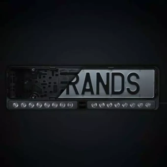 Auto numura zīmes rāmis ar LED tālās gaismas lukturi NUUK E-LINE DUO BLACK LEDBAR S-809446