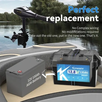 Akumulators Kepworth LiFePo4 135Ah, 12V Bluetooth