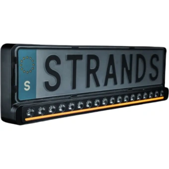 Auto numura zīmes rāmis ar LED tālās gaismas lukturi STRANDS NUUK D-LINE LED BAR 20 S-809455