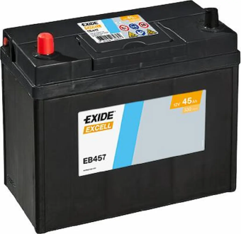Aккумулятор Exide EB457 45Ah, 330A, 12V (+ -) 237x127x227
