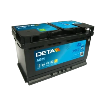 Aккумулятор AGM Deta DK820 82Ah, 800A, 12V (- +) 315x175x190  