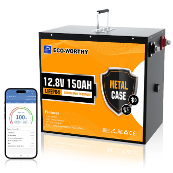 Litija akumulators Eco-Worthy Bluetooth LiFePo4 12V, 150Ah