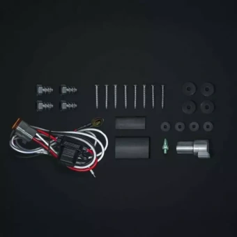 Auto numura zīmes rāmis ar LED tālās gaismas lukturi NUUK E-LINE DUO BLACK LEDBAR S-809446
