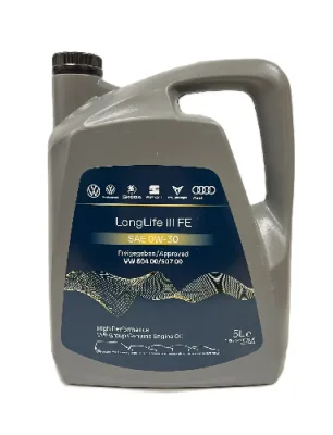Motoreļļa VW 0W-30 LongLife III FE 5 l.  VW 504 00/507 00  
