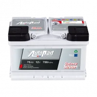 Akumulators Autopart Galaxy Silver 75Ah, 750A, (- +) 278x175x175